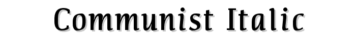 Communist Italic font